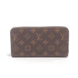 Louis Vuitton LOUIS VUITTON Zippy Wallet Washed Blue Round Long Coated Canvas Monogram Women's Brown M11776