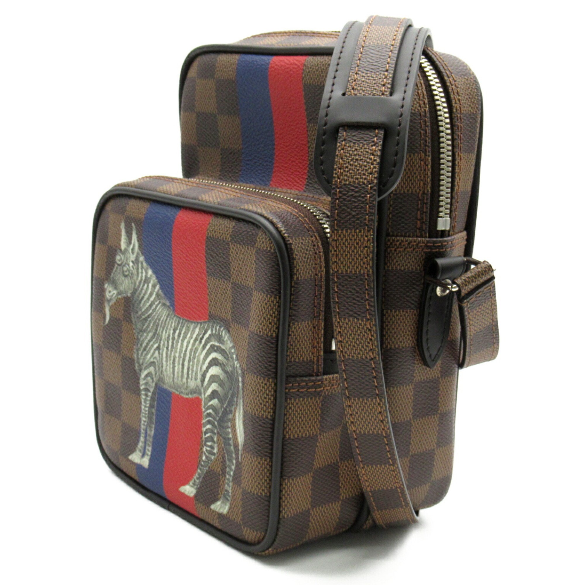 Louis Vuitton LOUIS VUITTON Amazon Shoulder Bag Coated Canvas Damier Savannah Men's Brown N42703