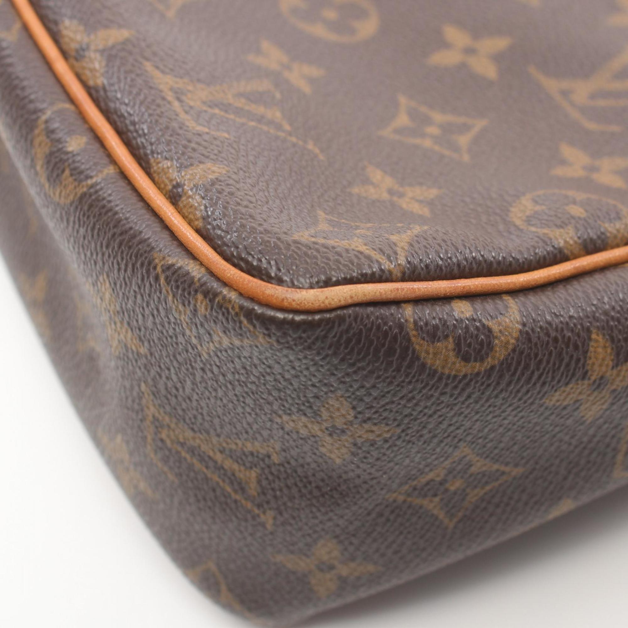 Louis Vuitton Vivacite PM Shoulder Bag, Coated Canvas, Leather, Monogram, Women's, Brown, M51165