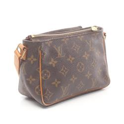 Louis Vuitton Vivacite PM Shoulder Bag, Coated Canvas, Leather, Monogram, Women's, Brown, M51165