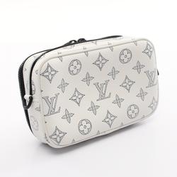 LOUIS VUITTON Alpha Wearable Wallet NV Shoulder Bag Leather Monogram Shadow Men's White M83383