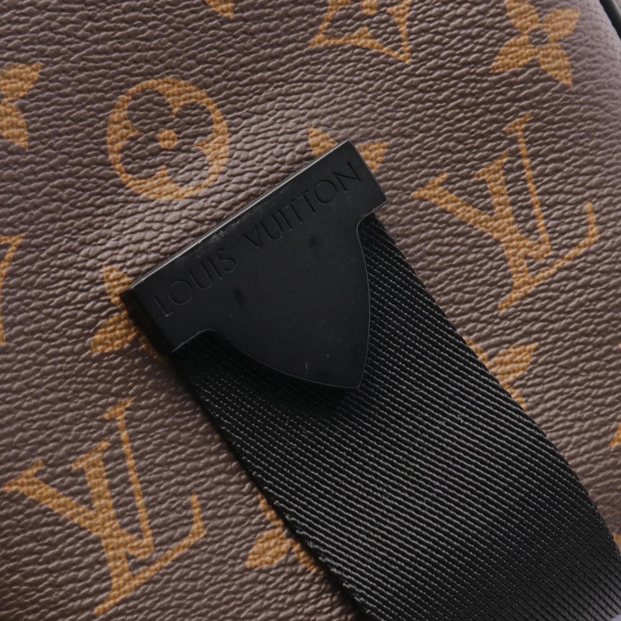 Louis Vuitton Archie Shoulder Bag, Coated Canvas, Leather, Monogram, Men's, Brown, Black, M46442