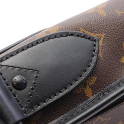 Louis Vuitton Archie Shoulder Bag, Coated Canvas, Leather, Monogram, Men's, Brown, Black, M46442