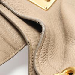 Miu Miu Miu Shoulder Bag Leather Women's Beige