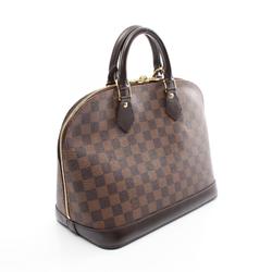 Louis Vuitton Alma Handbag Bag Coated Canvas Leather Damier Women's Brown N51131