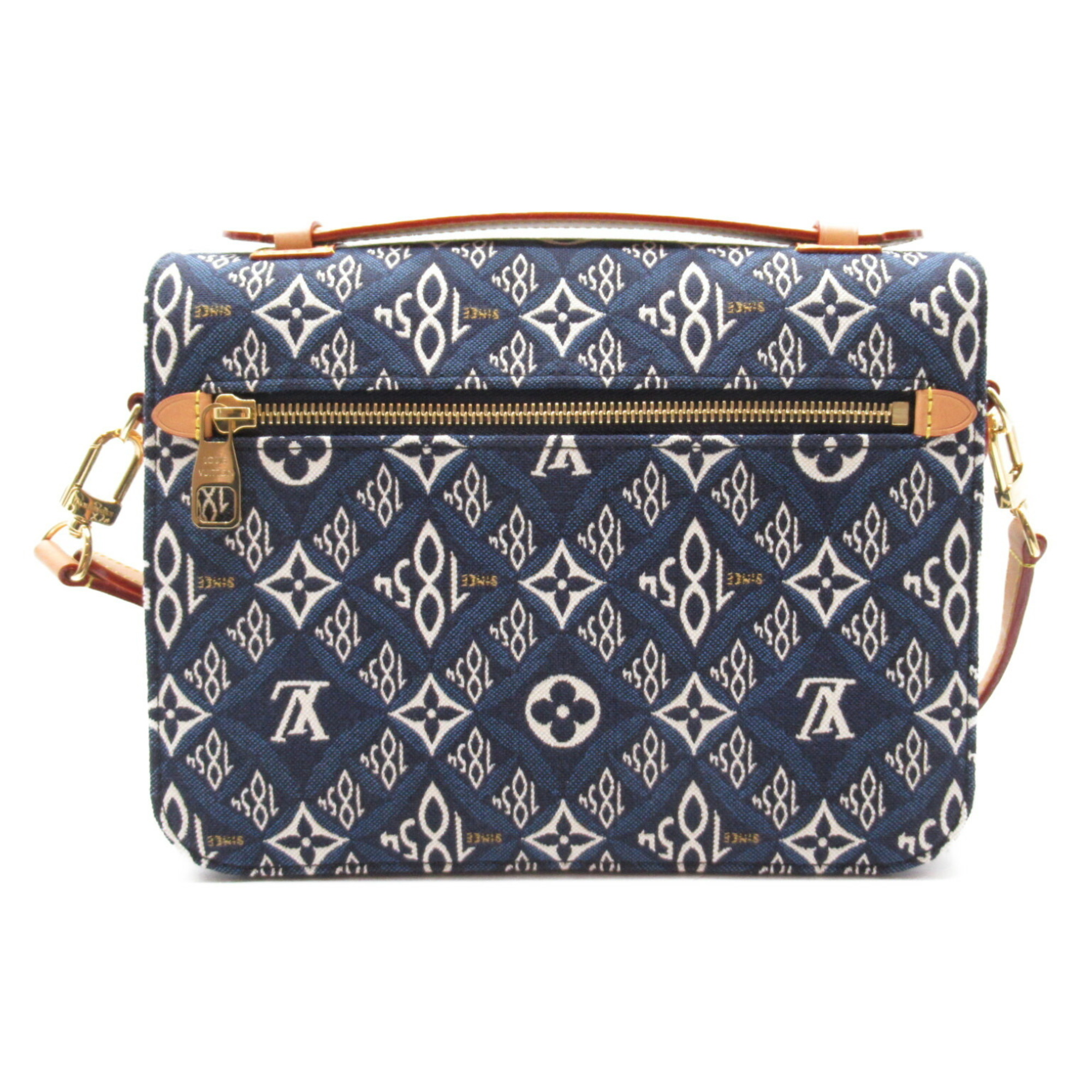 Louis Vuitton LOUIS VUITTON SINCE1854 Pochette Metis MM Shoulder Bag Coated Canvas Monogram Jacquard Women's Navy M57395