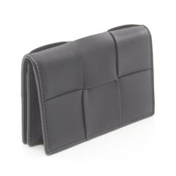 BOTTEGA VENETA Maxi Intrecciato Business Card Holder/Card Case Leather Men's Women's Black 651396V3UO38803