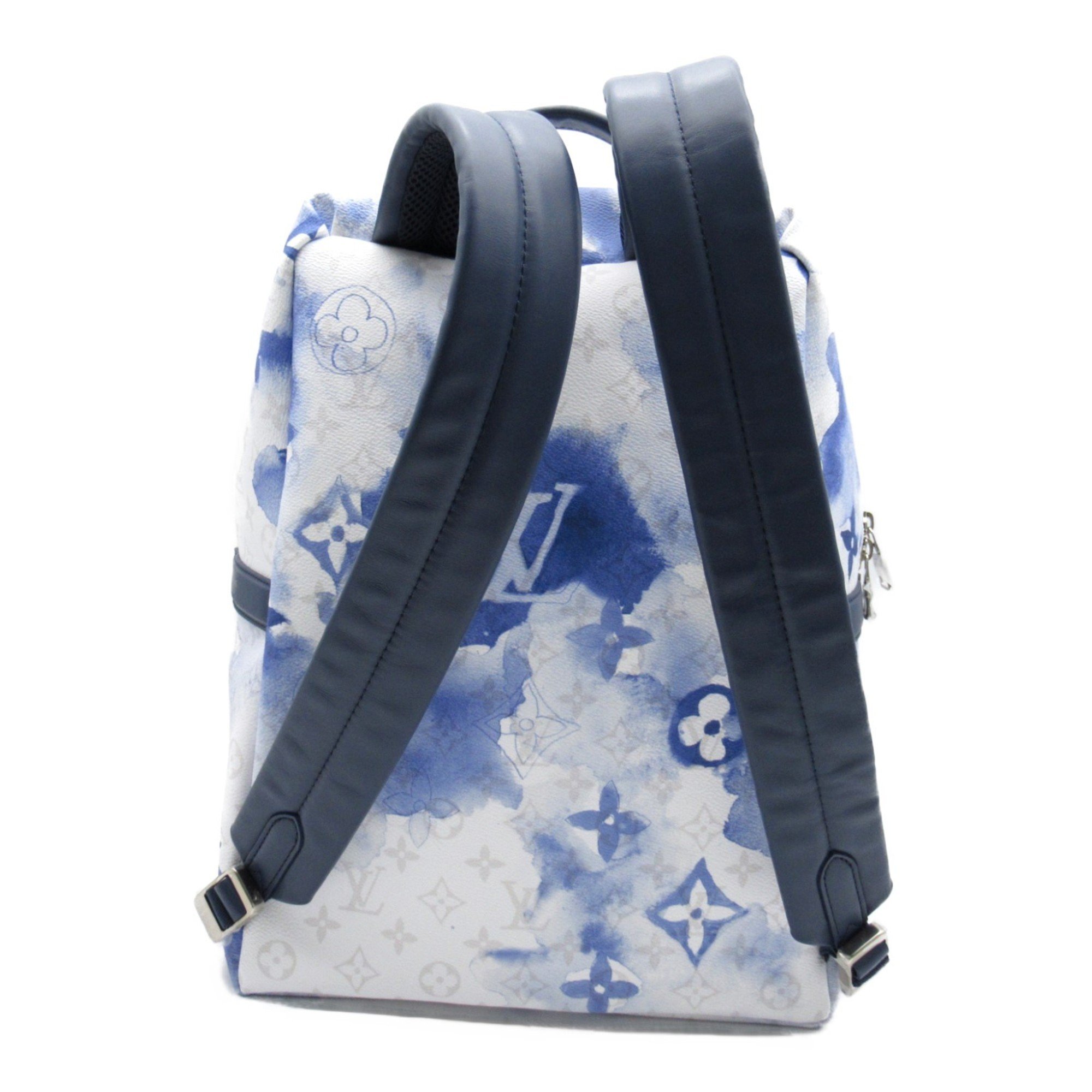 Louis Vuitton LOUIS VUITTON Discovery Backpack Rucksack Bag Coated Canvas Watercolor Monogram Men's Women's Blue M45760