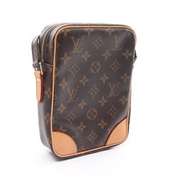 Louis Vuitton Danube Shoulder Bag, Coated Canvas, Leather, Monogram, Women's, Brown, M45266