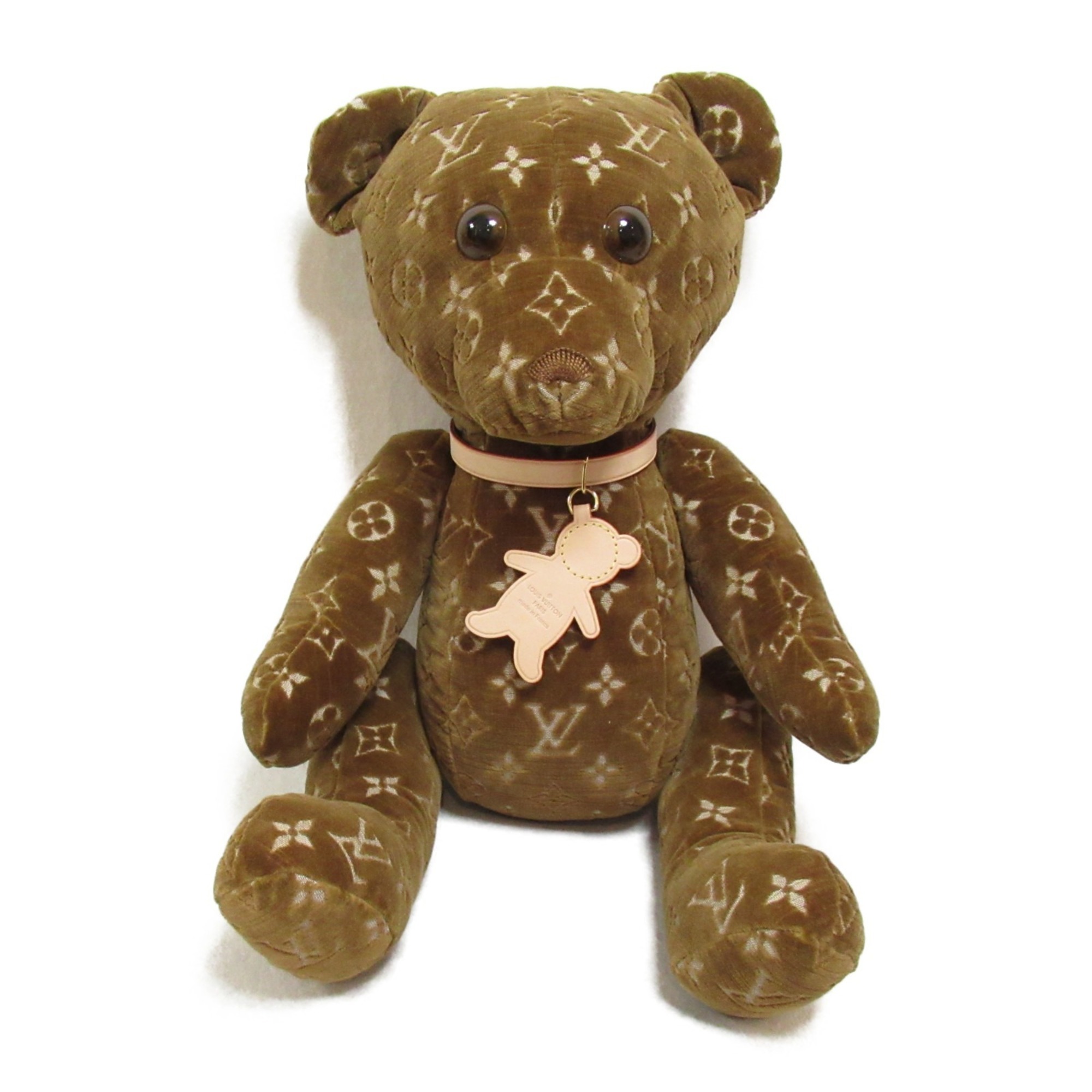 Louis Vuitton LOUIS VUITTON Dudu Teddy Bear Stuffed Animal Plush Toy Velour Kids Brown GI0739