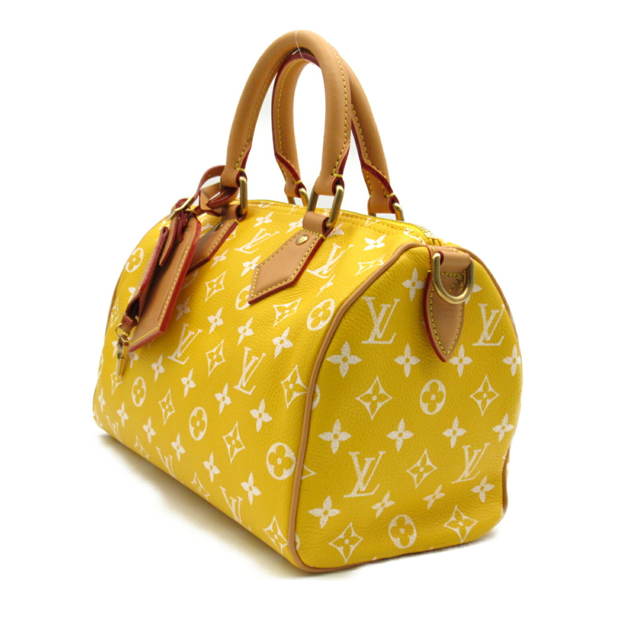 Louis Vuitton Speedy P9 Bandouliere 25 Shoulder Bag Leather Monogram Women's Yellow Jaune Matte M24426