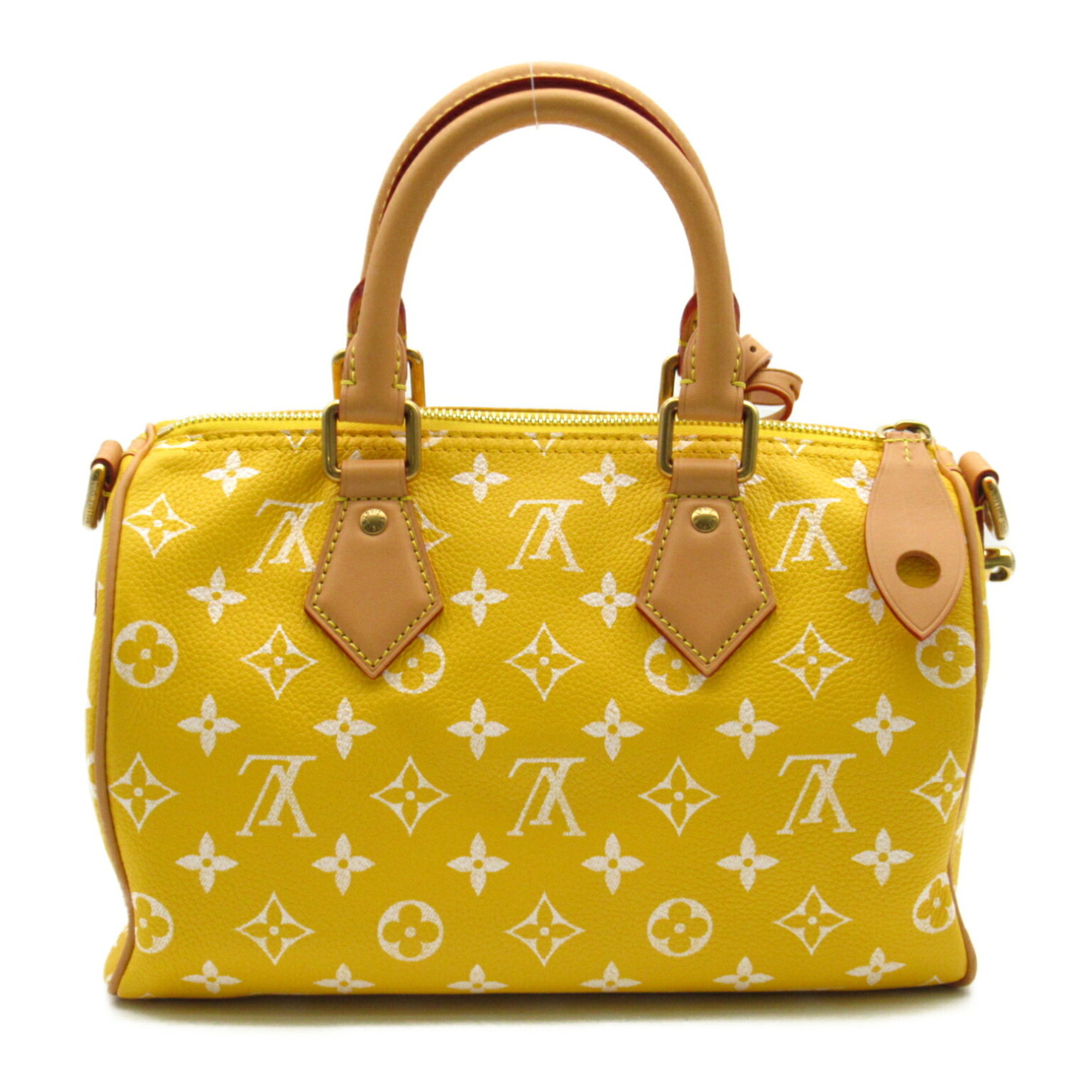 Louis Vuitton Speedy P9 Bandouliere 25 Shoulder Bag Leather Monogram Women's Yellow Jaune Matte M24426