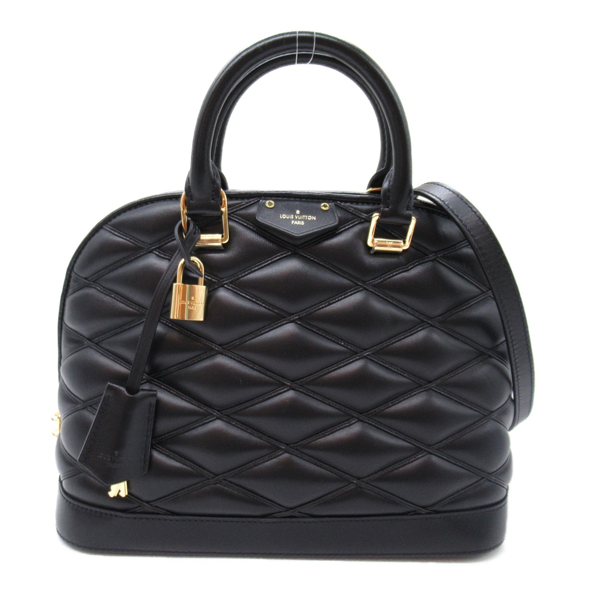 Louis Vuitton Alma PM Handbag, Lambskin, Women's, Black, M23688