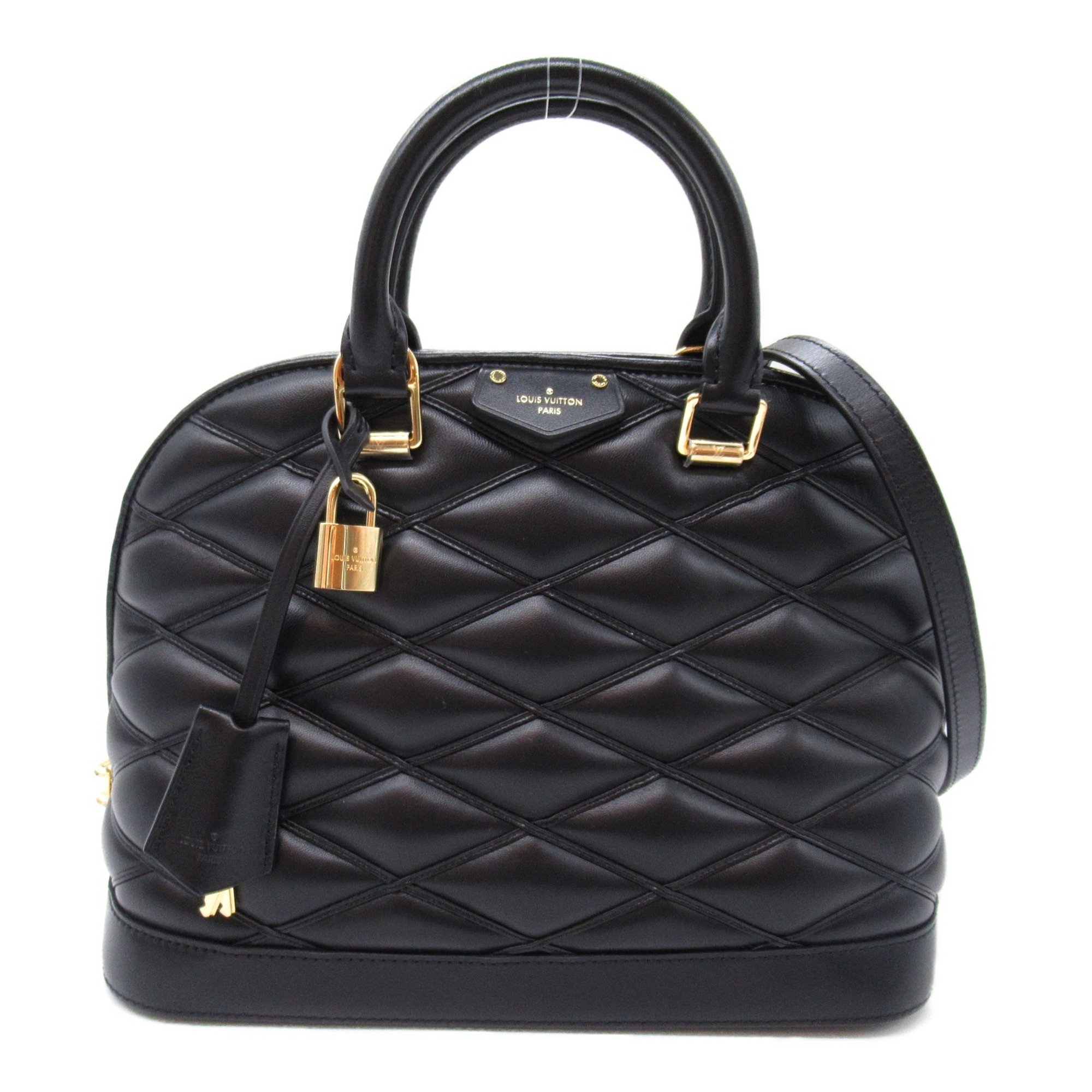 Louis Vuitton Alma PM Handbag, Lambskin, Women's, Black, M23688