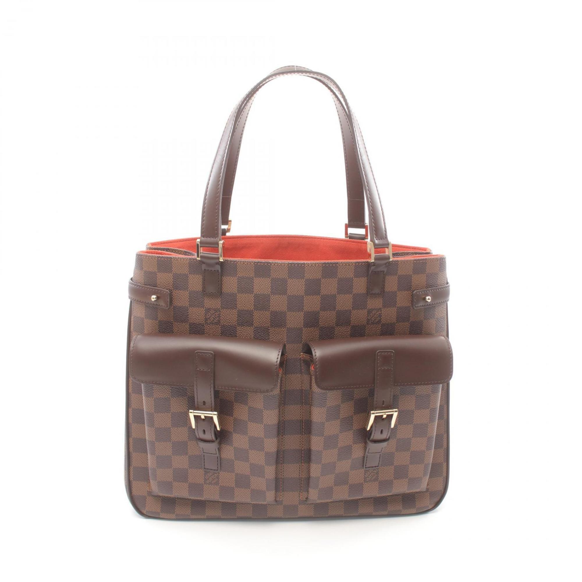 Louis Vuitton LOUIS VUITTON Uzes Tote Bag Coated Canvas Leather Damier Women's Brown N51128