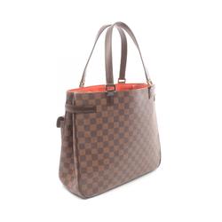 Louis Vuitton LOUIS VUITTON Uzes Tote Bag Coated Canvas Leather Damier Women's Brown N51128