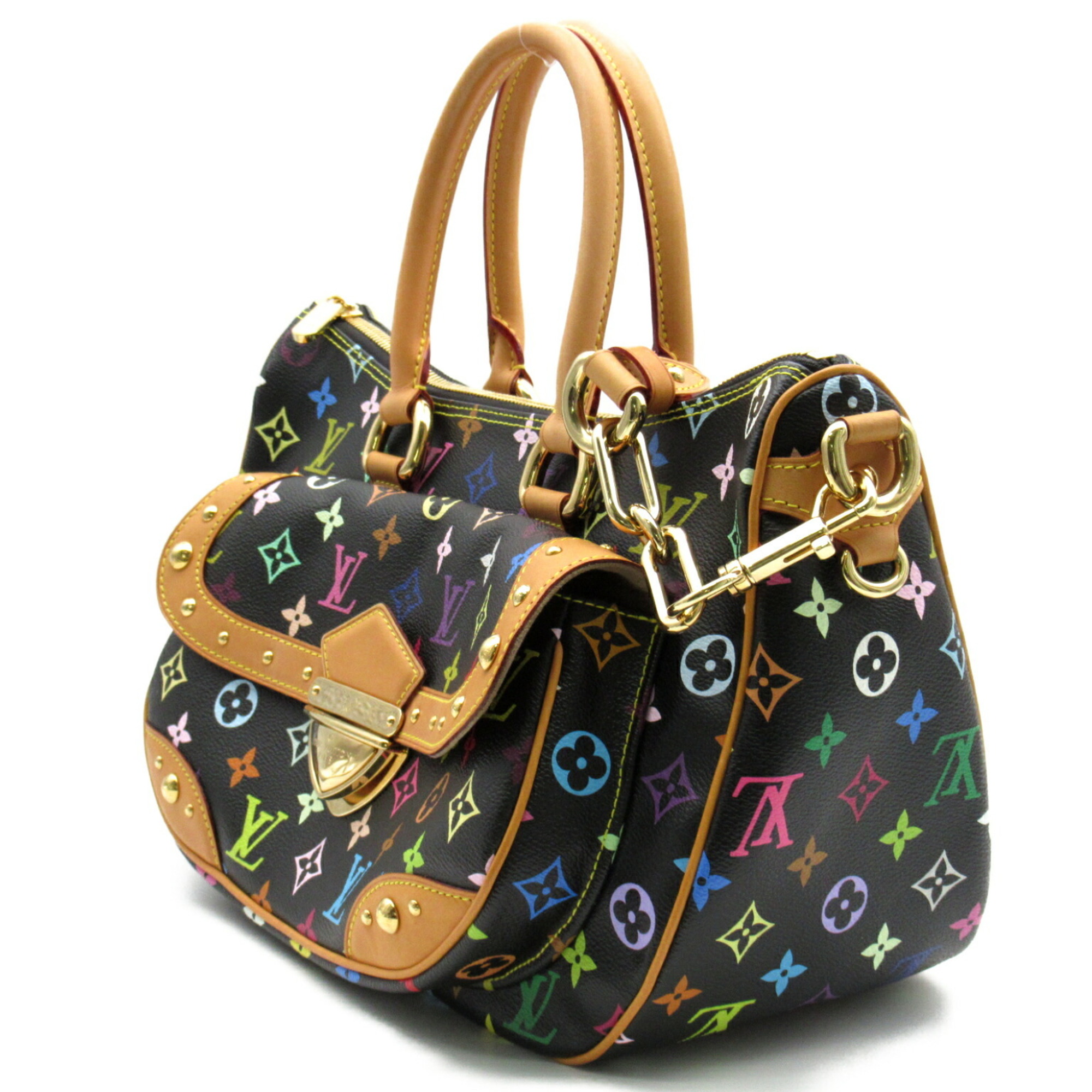 Louis Vuitton Rita Shoulder Bag, Coated Canvas, Monogram Multicolor, Women's, Black, M40215