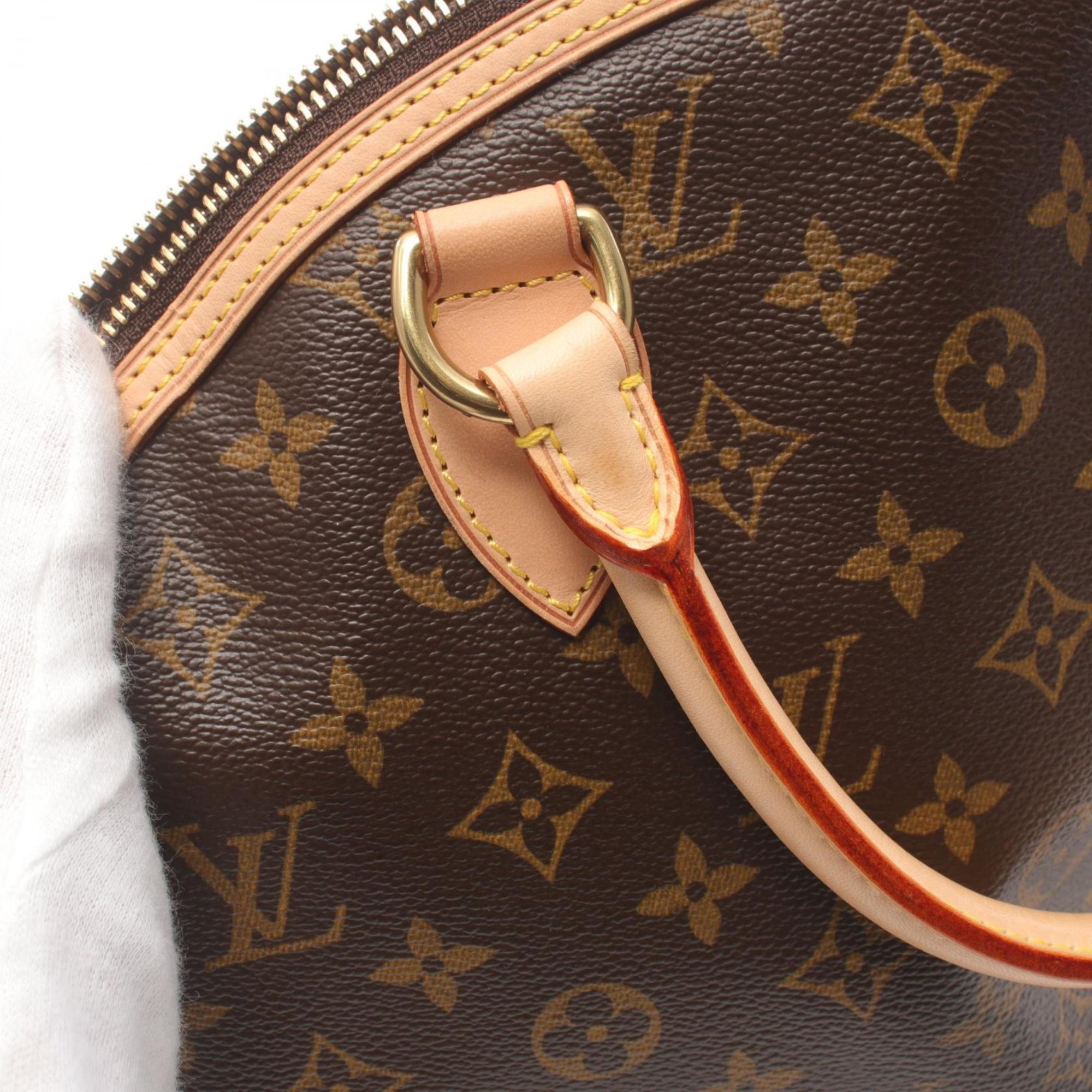 Louis Vuitton Lockit Handbag Bag Coated Canvas Leather Monogram Women's Brown M40102