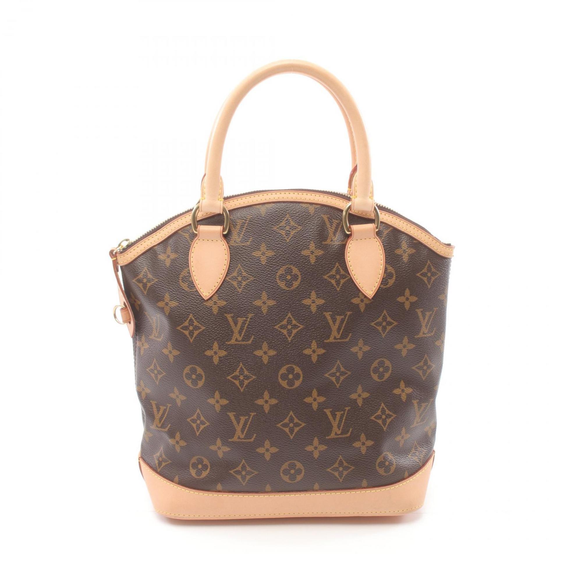 Louis Vuitton Lockit Handbag Bag Coated Canvas Leather Monogram Women's Brown M40102