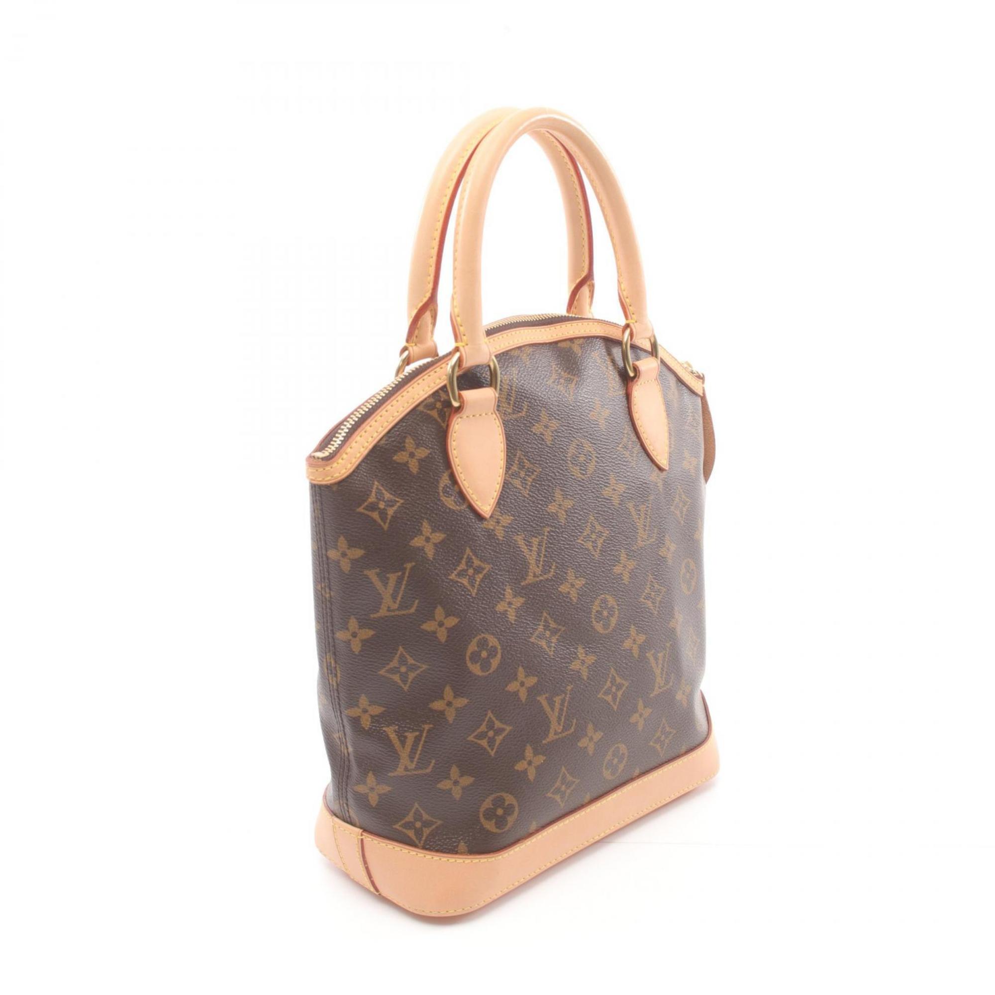 Louis Vuitton Lockit Handbag Bag Coated Canvas Leather Monogram Women's Brown M40102