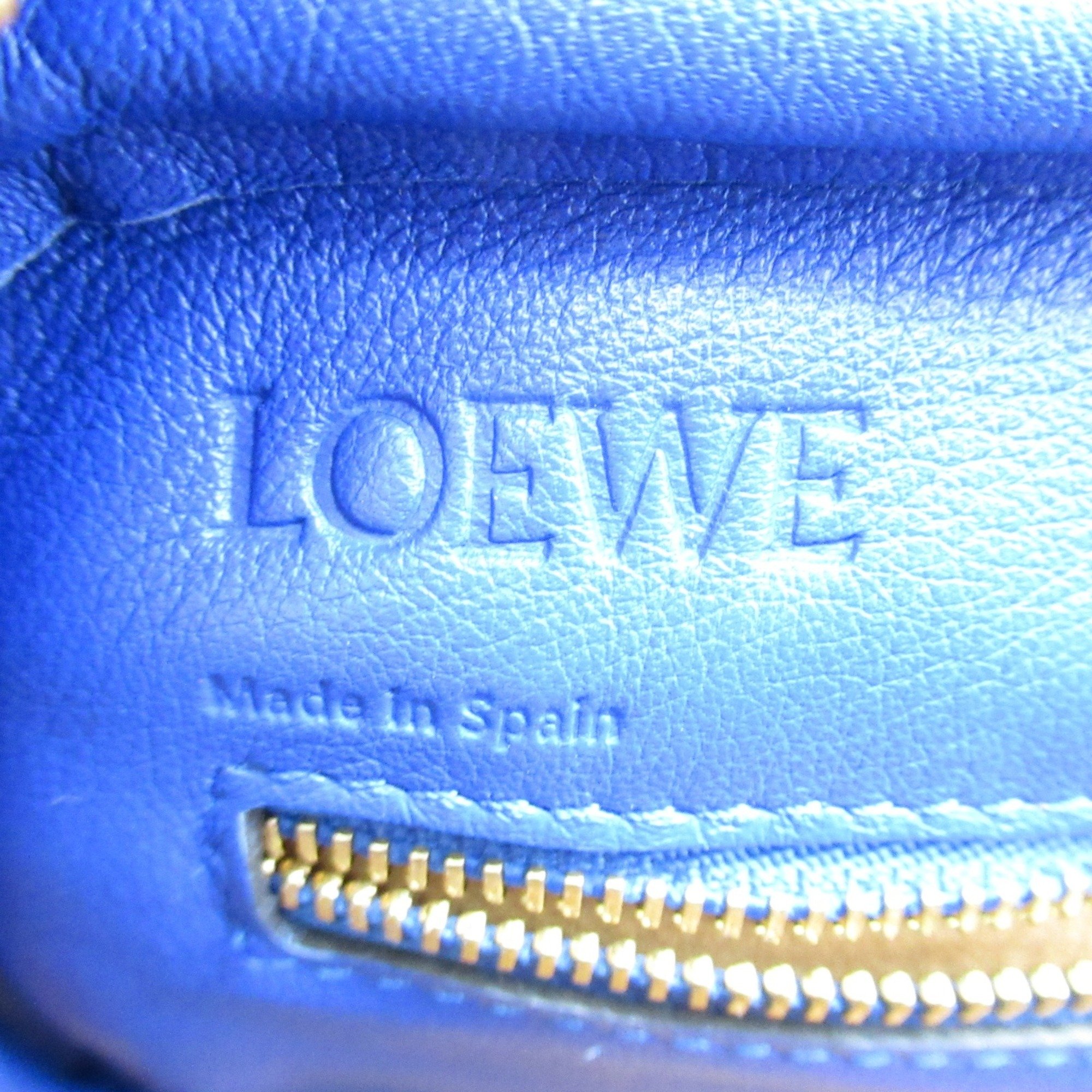 LOEWE Amazona 75 Handbag, Lambskin, Women's, Blue, 301.30P.L01