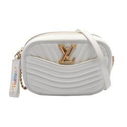 Louis Vuitton LOUIS VUITTON New Wave Camera Bag Shoulder Leather Women's White M53863