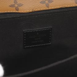 Louis Vuitton Metis MM Pochette Handbag, Coated Canvas, Leather, Monogram Reverse, Women's, Brown, Black, M44876