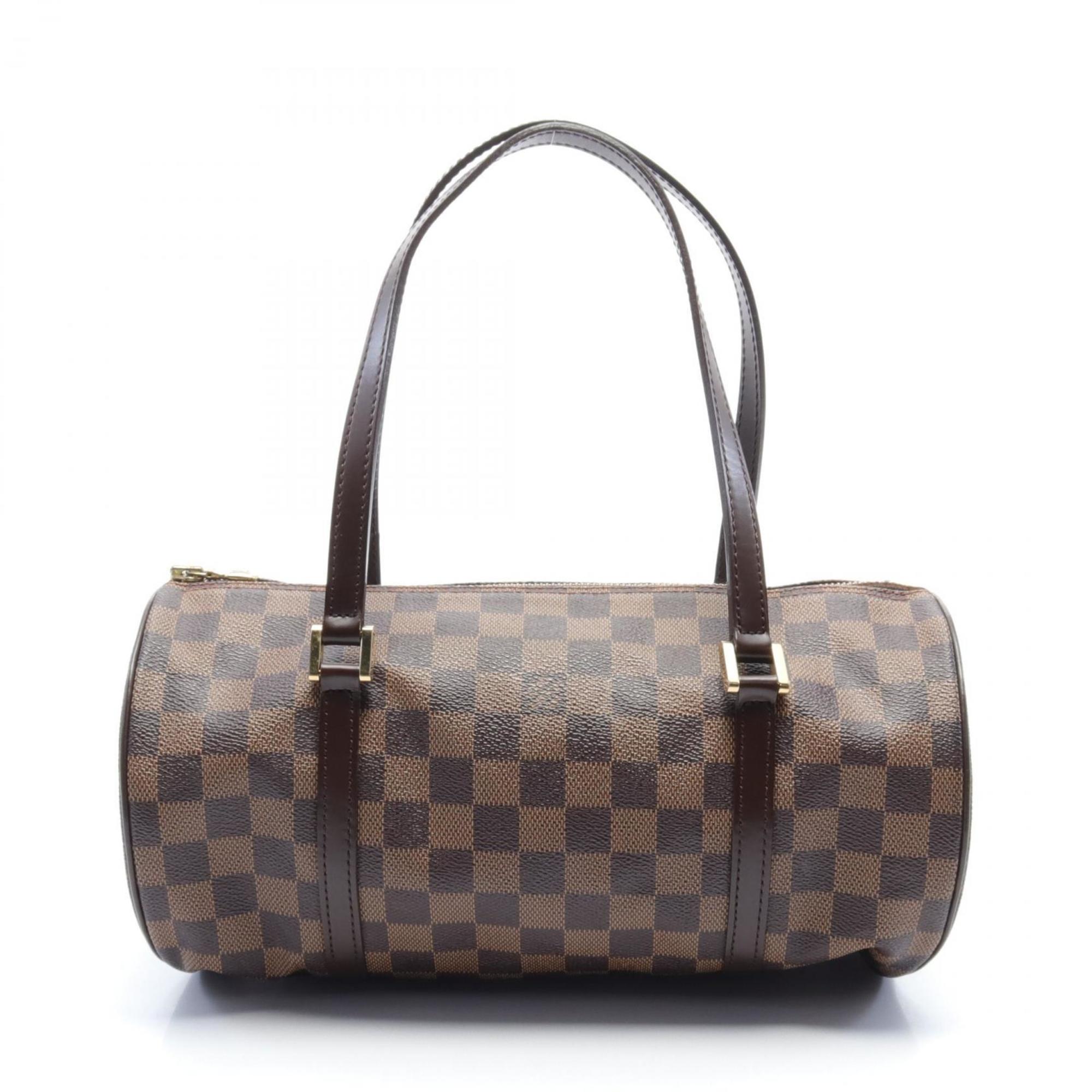 LOUIS VUITTON Papillon 30 Damier Ebene Handbag Bag Coated Canvas Leather Women's Brown N51303