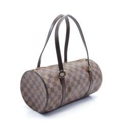 LOUIS VUITTON Papillon 30 Damier Ebene Handbag Bag Coated Canvas Leather Women's Brown N51303