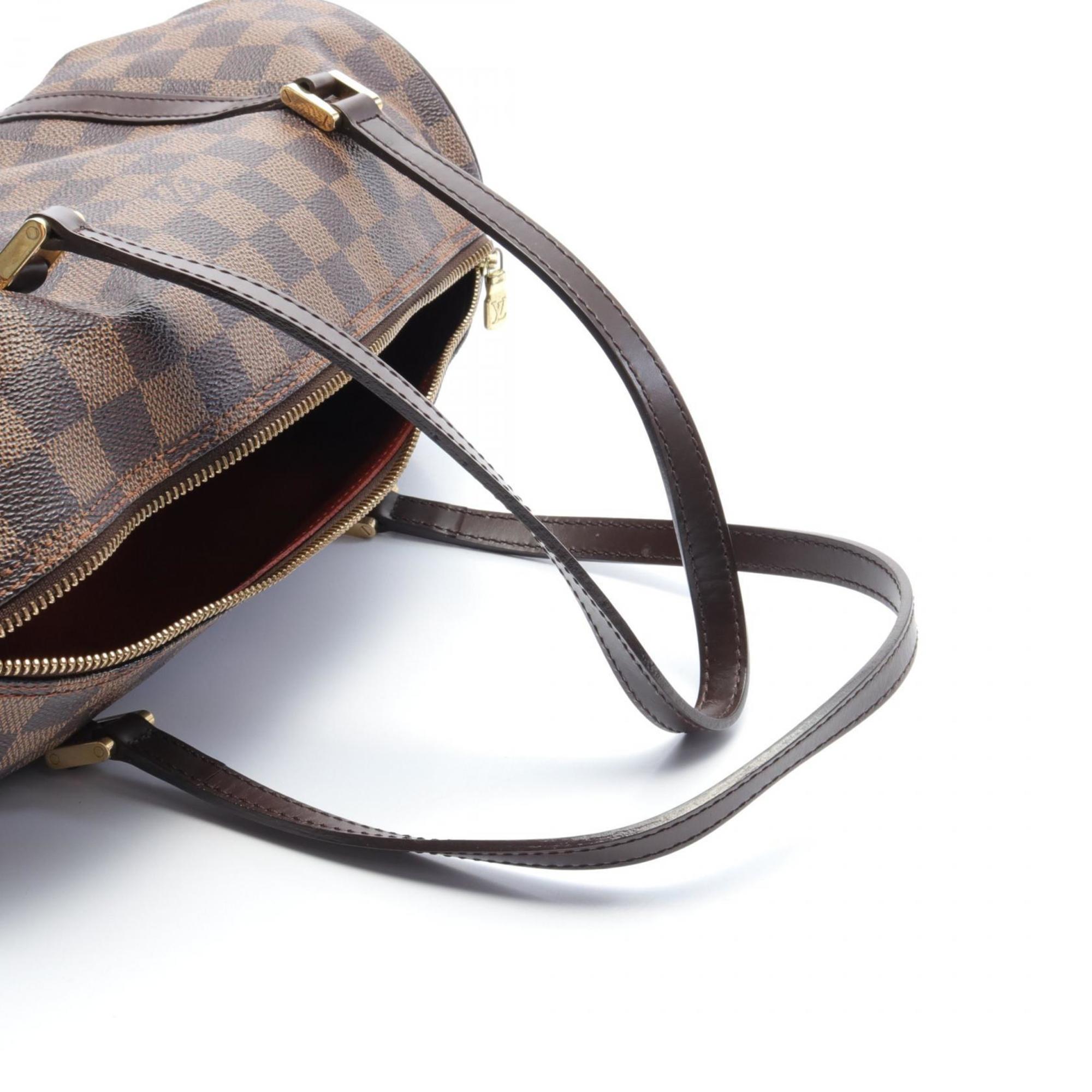 LOUIS VUITTON Papillon 30 Damier Ebene Handbag Bag Coated Canvas Leather Women's Brown N51303