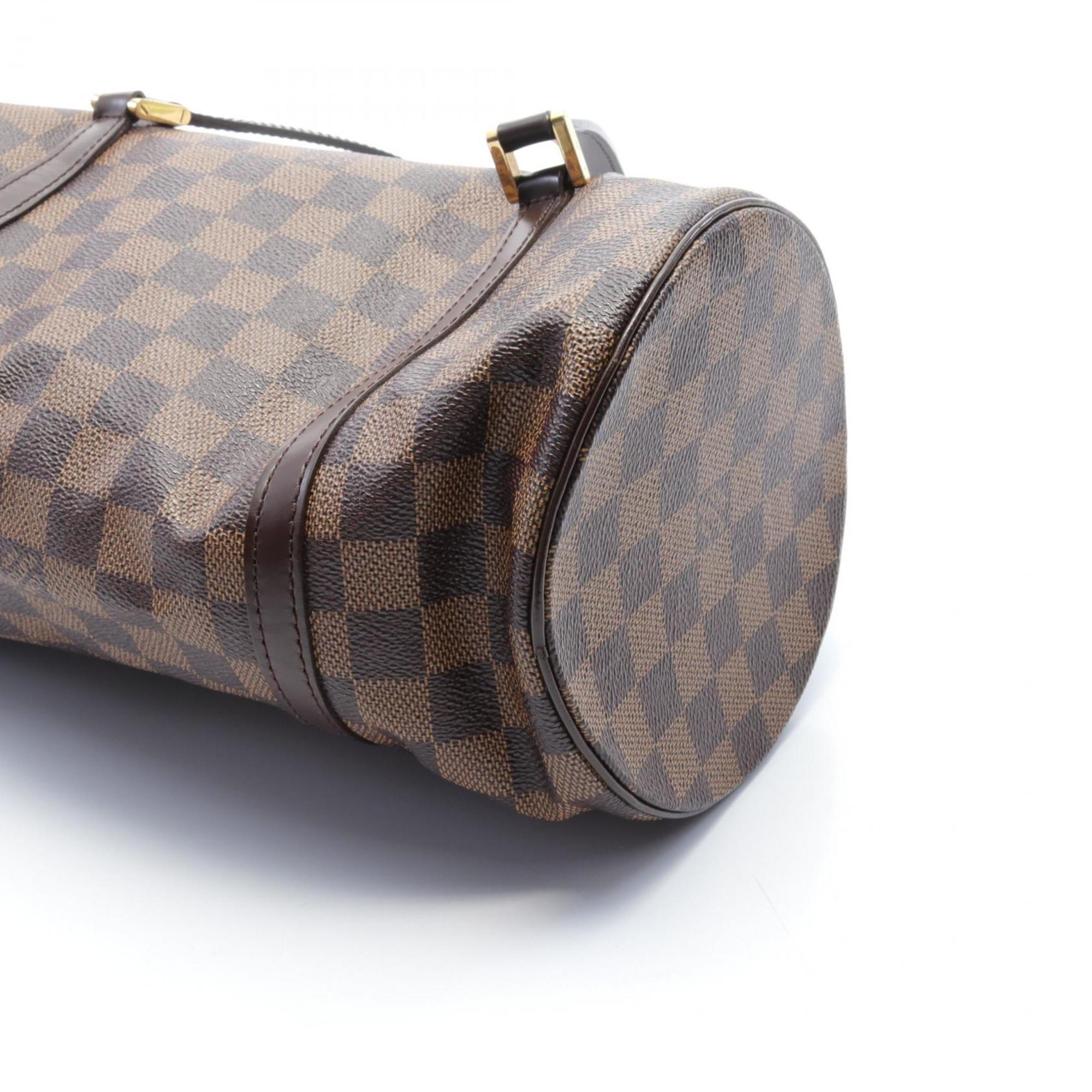 LOUIS VUITTON Papillon 30 Damier Ebene Handbag Bag Coated Canvas Leather Women's Brown N51303