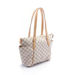 Louis Vuitton LOUIS VUITTON Totally PM Tote Bag Coated Canvas Leather Damier Azur Women's White N51261