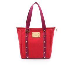 Louis Vuitton LOUIS VUITTON Cabas MM Tote Bag Canvas Antigua Women's Red Purple M40034