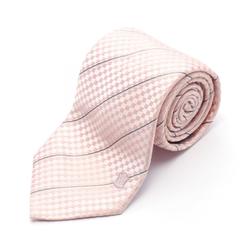 LOUIS VUITTON Cravit Ec Rose Clair Necktie Clothing Silk Men's Pink Grey White M67981