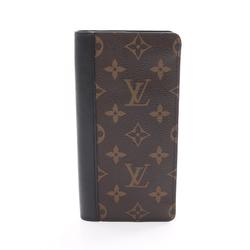 Louis Vuitton LOUIS VUITTON Portefeuille Tanon Bi-fold Long Wallet Coated Canvas Leather Monogram Macassar Men's Brown Black M93800