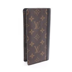 Louis Vuitton LOUIS VUITTON Portefeuille Tanon Bi-fold Long Wallet Coated Canvas Leather Monogram Macassar Men's Brown Black M93800