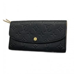 Louis Vuitton Long Wallet Monogram Empreinte Portefeuille Emilie M62369 Noir Ladies