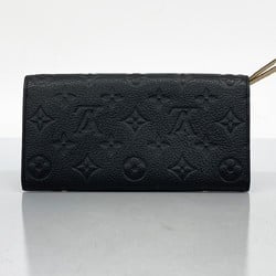 Louis Vuitton Long Wallet Monogram Empreinte Portefeuille Emilie M62369 Noir Ladies