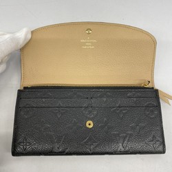 Louis Vuitton Long Wallet Monogram Empreinte Portefeuille Emilie M62369 Noir Ladies