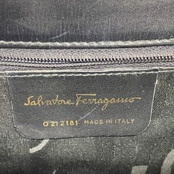 Salvatore Ferragamo Handbag Gancini Leather Black Women's