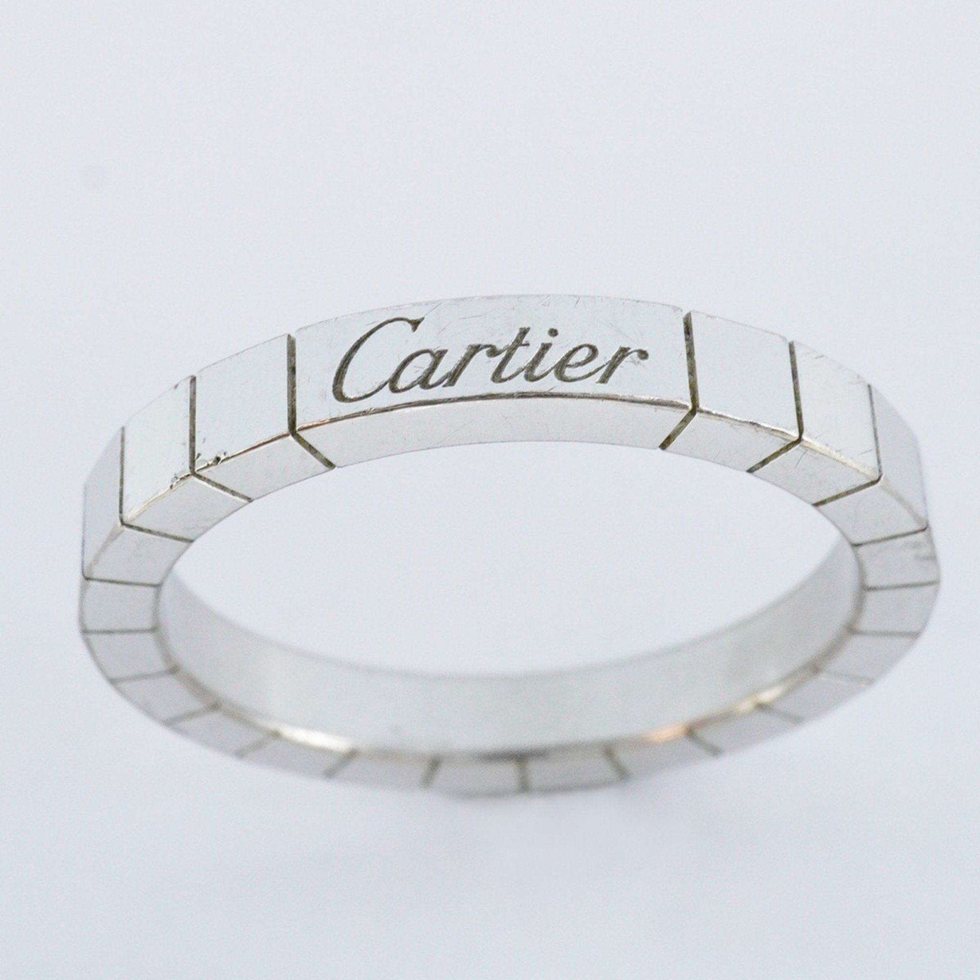 Cartier Ring Lanier K18WG White Gold #60 Men's