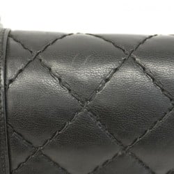 Chanel Shoulder Bag Boy Wild Stitch Lambskin Black Women's