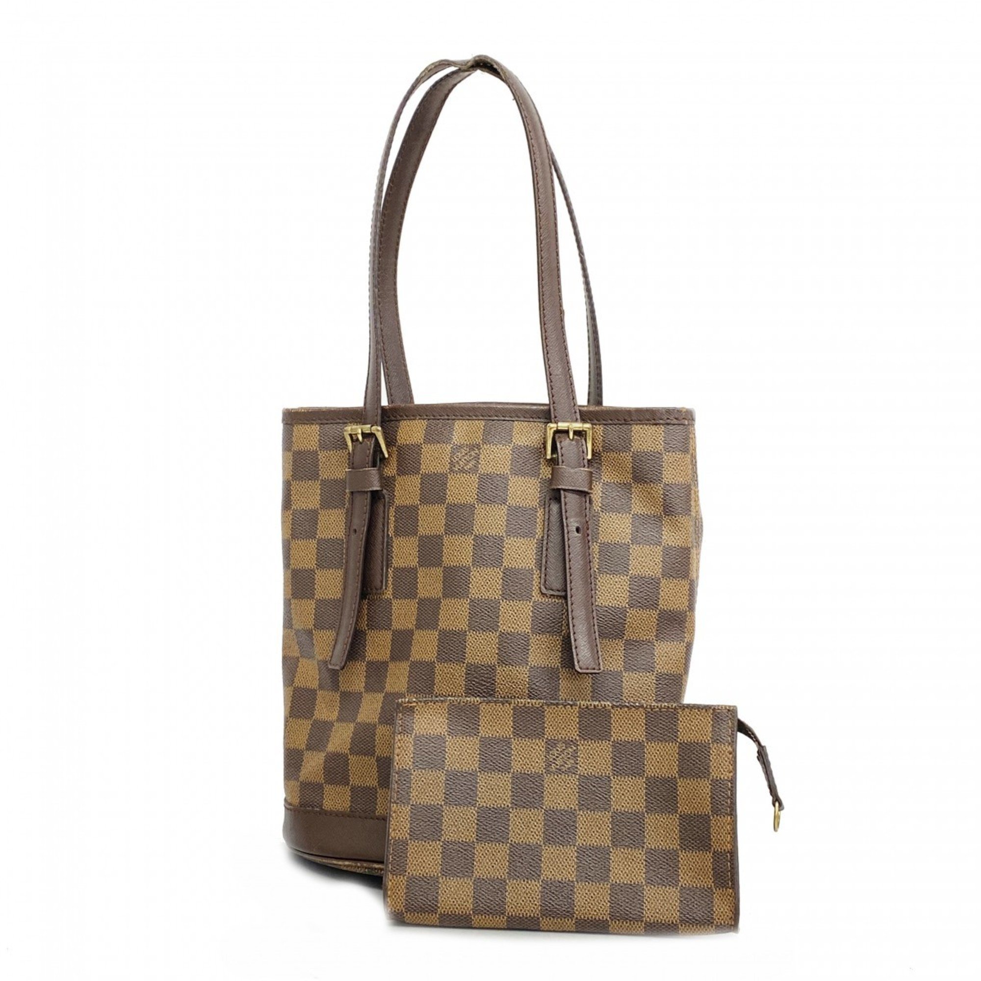 Louis Vuitton Tote Bag Damier Marais N42240 Ebene Ladies