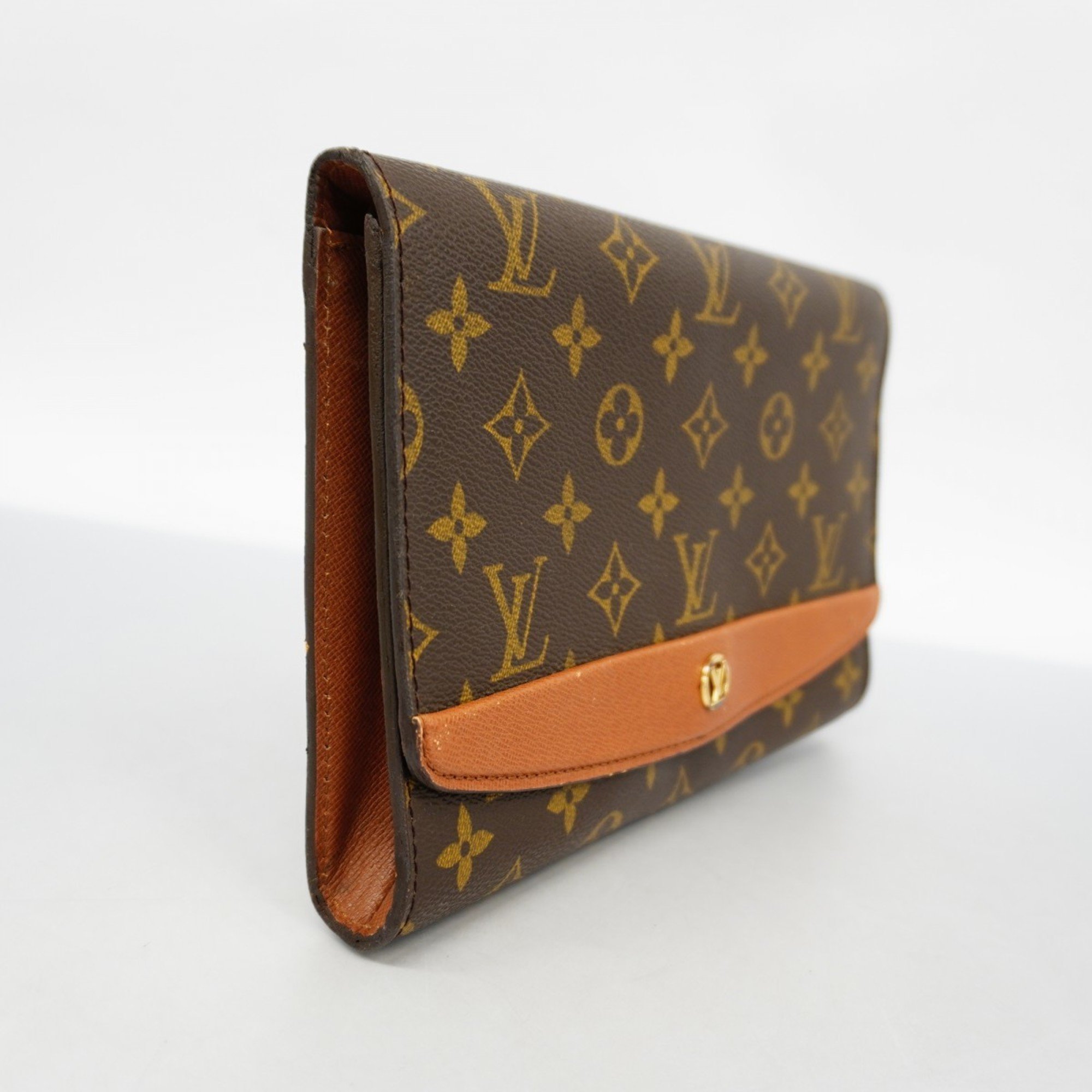 Louis Vuitton Clutch Bag Monogram Bordeaux 24 M51798 Brown Women's