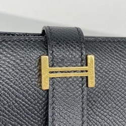 Hermes Wallet Bearn Compact Veau Epsom Black Z Stamp Ladies