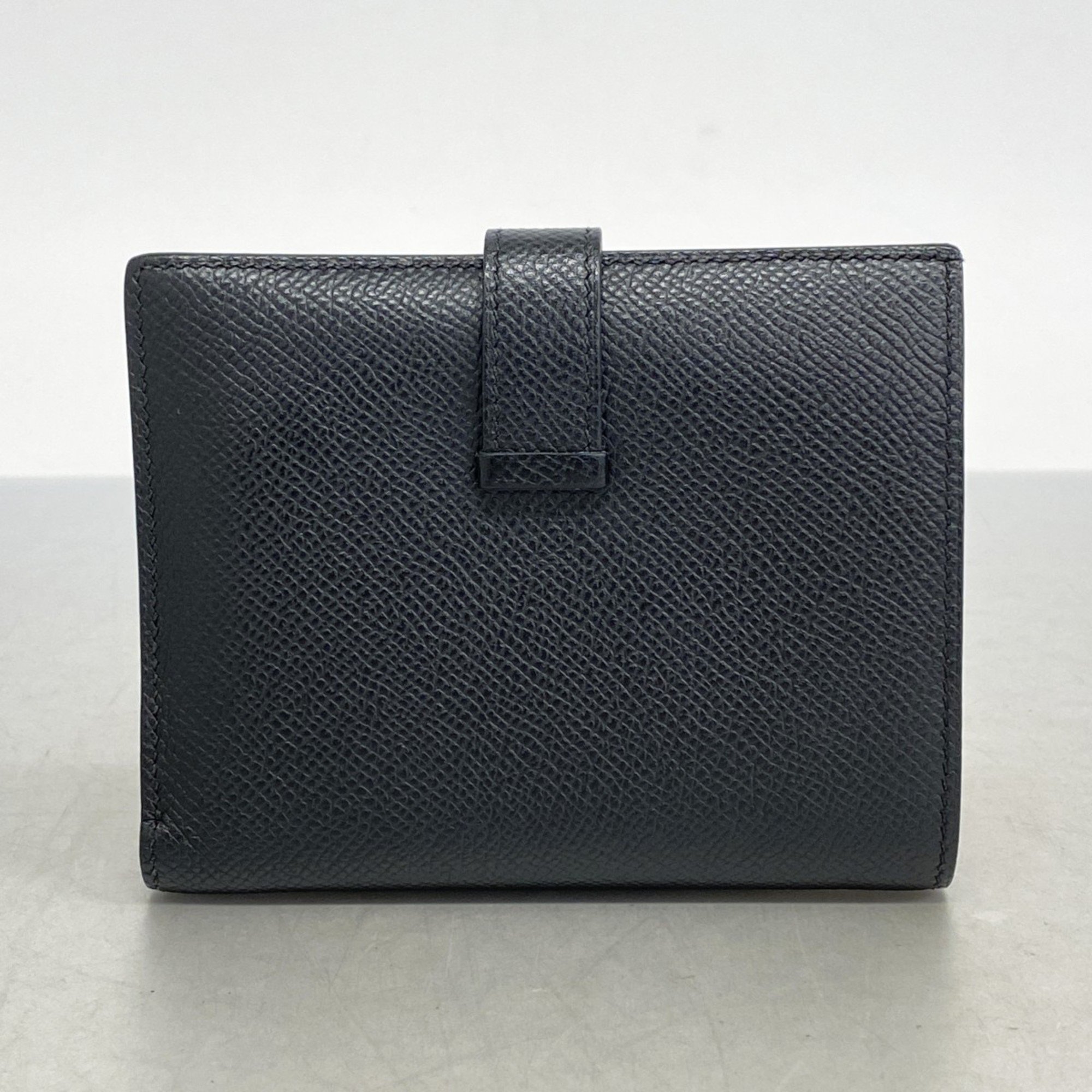 Hermes Wallet Bearn Compact Veau Epsom Black Z Stamp Ladies