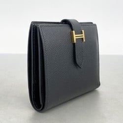 Hermes Wallet Bearn Compact Veau Epsom Black Z Stamp Ladies