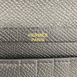 Hermes Wallet Bearn Compact Veau Epsom Black Z Stamp Ladies