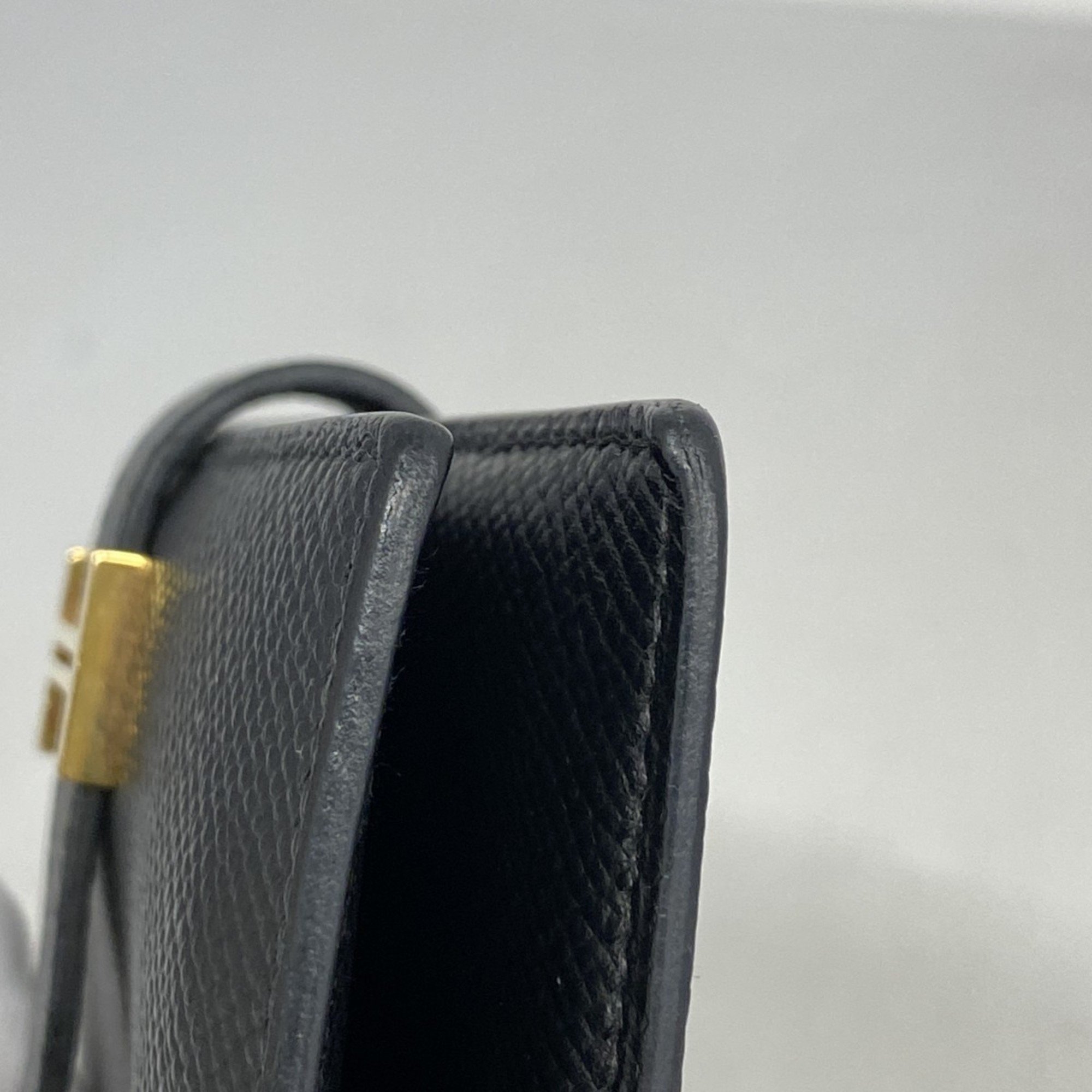 Hermes Wallet Bearn Compact Veau Epsom Black Z Stamp Ladies