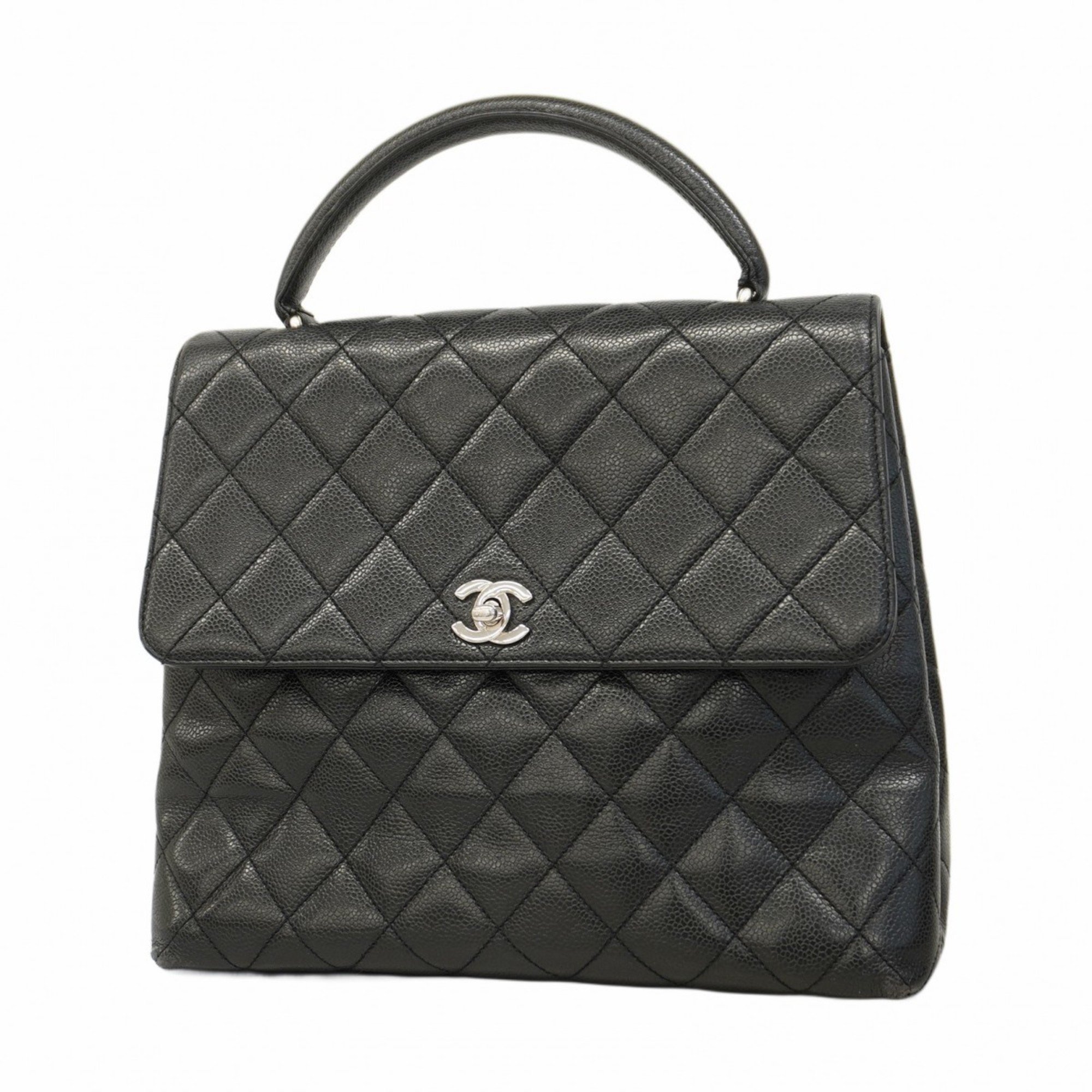 Chanel handbag Matelasse caviar skin black ladies